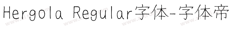 Hergola Regular字体字体转换